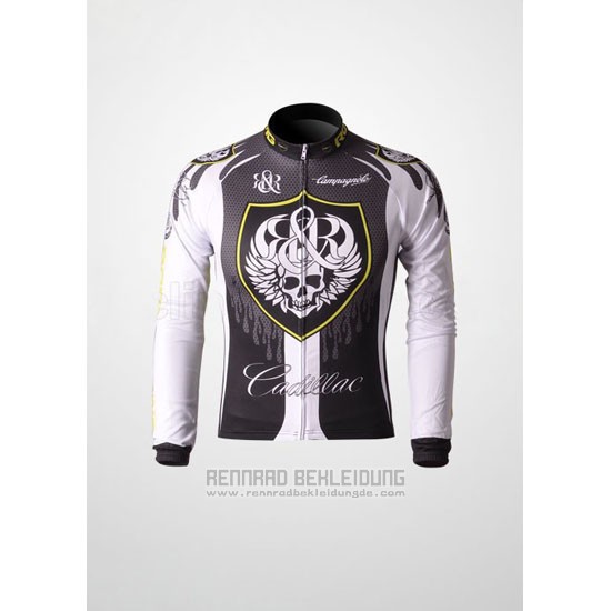 2010 Fahrradbekleidung Rock Racing Silber und Wei Trikot Langarm und Tragerhose